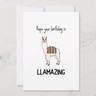 Funny Llama Birthday Card