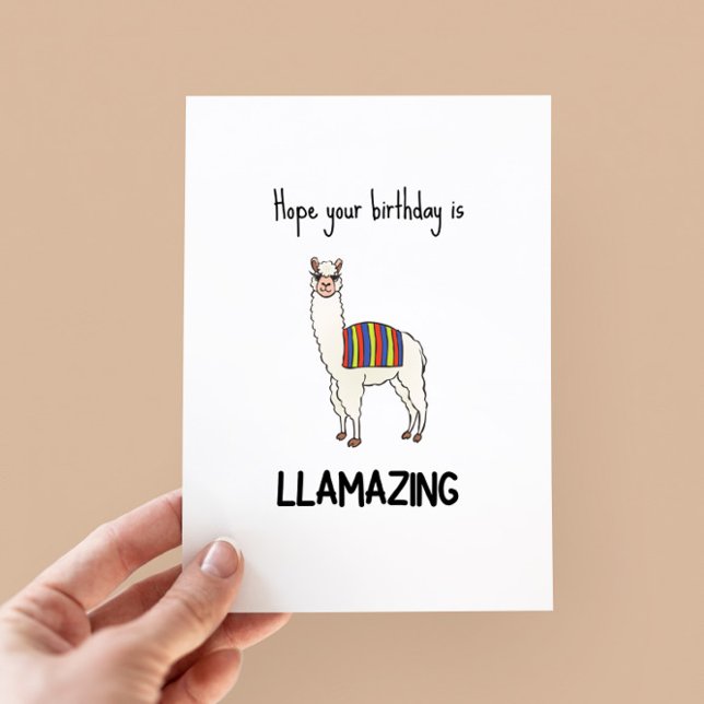 Funny Llama Birthday Card (Von Creator hochgeladen)
