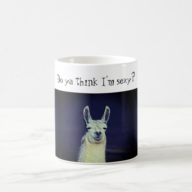 Funny Llama Face Kaffeetasse (Mittel)