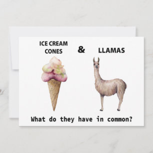 Funny Llama Familienrenion Einladung