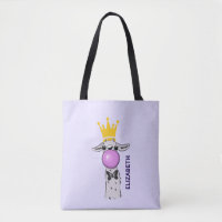 Funny Llama Illustration bläst eine rosa Blase