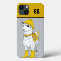 Funny Llama in Rain Boots - Beach Spaß