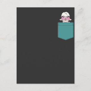 Funny Llama Pocket Design Niedlich Alpaca Spaß Postkarte