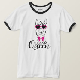 Funny llama Queen T - Shirt für Mädchen