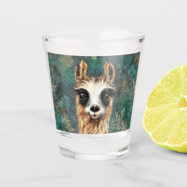 Funny Llama Shot Glass Schnapsglas (Vorderseite)