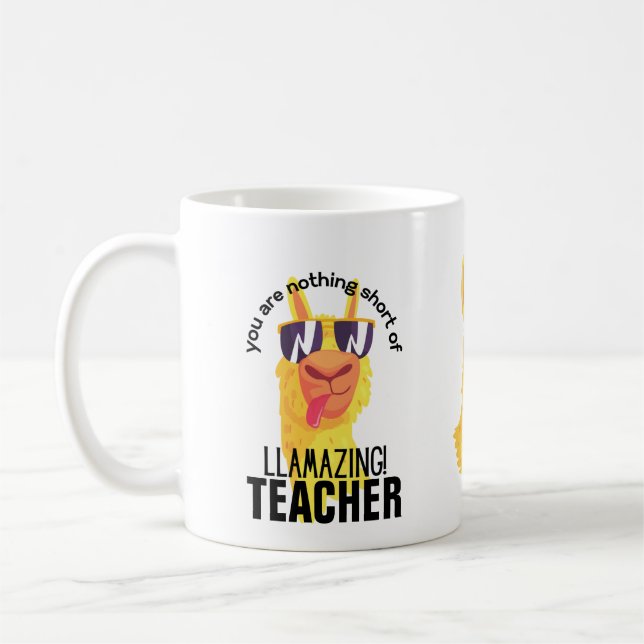 FUNNY LLAMA Sie sind Phantastisch LEHRER STUDENT C Kaffeetasse (Links)
