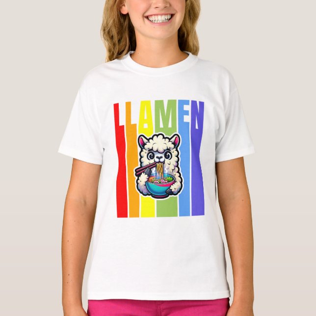 Funny Llama T - Shirt | Gaben für sie | Niedlich L (Vorderseite)