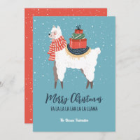 Funny Llama Winterurlaub Frohe Weihnachten