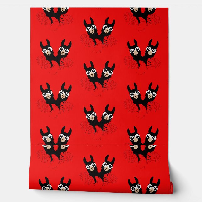 Funny Llama Wohngestaltung Tapete (Abrollen)