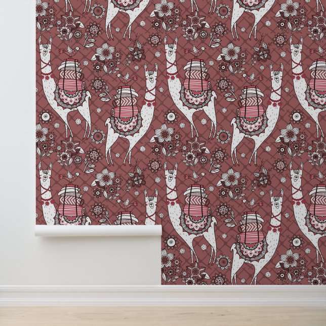 Funny Llamas Pattern Tapete (Anwendung)