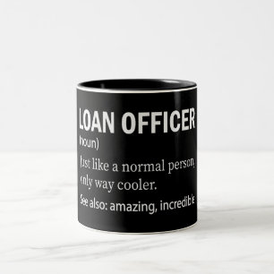 Funny Loan Officer - Definition Zweifarbige Tasse