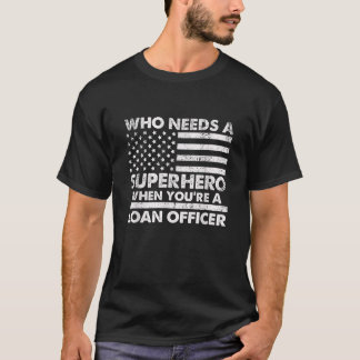 Funny Loan Officer Superhero Vintages T-Shirt für 