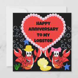 Funny Lobster Jubiläumskarte für Ihn und ihr Karte