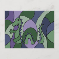 Funny Loch Ness Monster Abstrakte Kunst