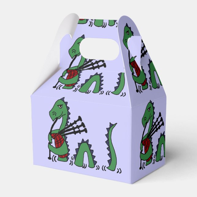 Funny Loch Ness Monster spielt Bagpipe Geschenkschachtel (Vorderseite)