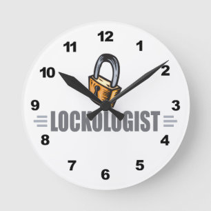 Funny Locksmith Runde Wanduhr