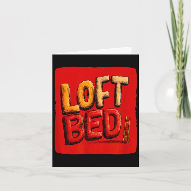 Funny loft bed speech costume  karte (Vorderseite)