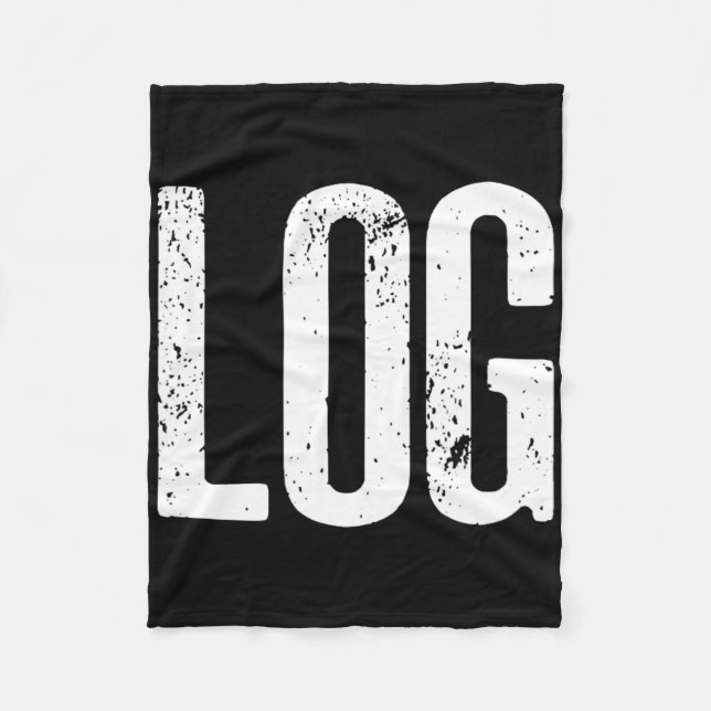 Funny Log Halloween Beaver Log Meme Fleecedecke (Vorderseite)