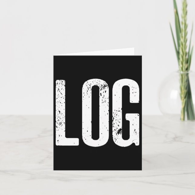 Funny Log Halloween Beaver Log Meme Karte (Vorderseite)