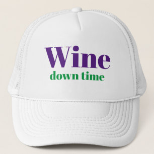 Funny LOL Novelty Baseball WINE UNTER ZEIT Truckerkappe