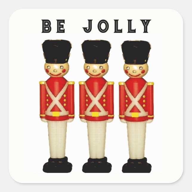 Funny London Quadratischer Aufkleber (Vorderseite)