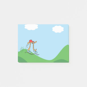 Funny Long Running Pi © Illustrationsgeschenk Post-it Klebezettel