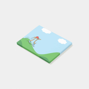 Funny Long Running Pi © Illustrationsgeschenk Post-it Klebezettel