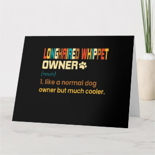 Funny Longhaired Whippet Vintag Retro Hund Mama Va Karte