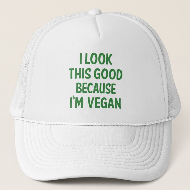 Funny Look Dieses gute Vegane Zitat Vegetarisch Truckerkappe (Vorderseite)