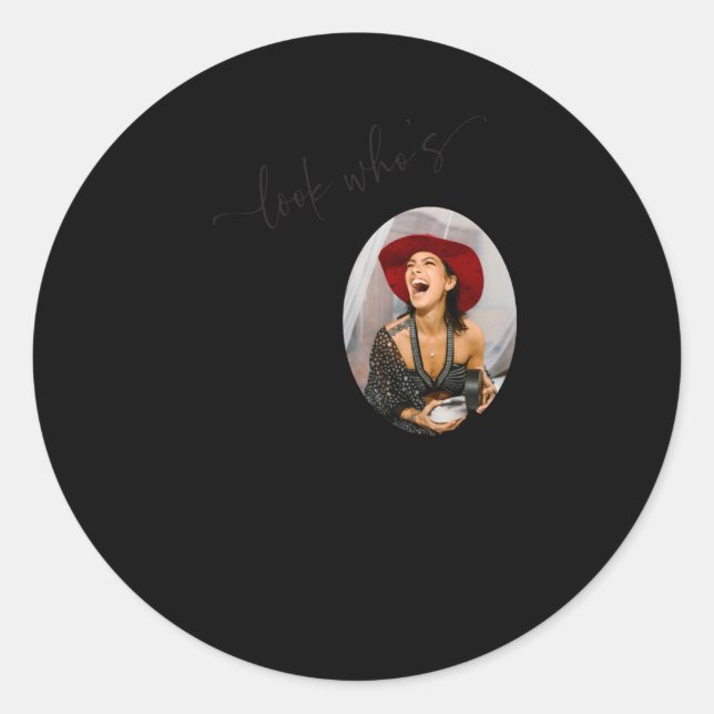 Funny Look Whos 30 Stylish 30th Birthday  Runder Aufkleber (Vorderseite)