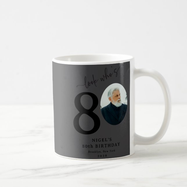 Funny Look Whos 80 Stylish 80th Birthday  Kaffeetasse (Rechts)