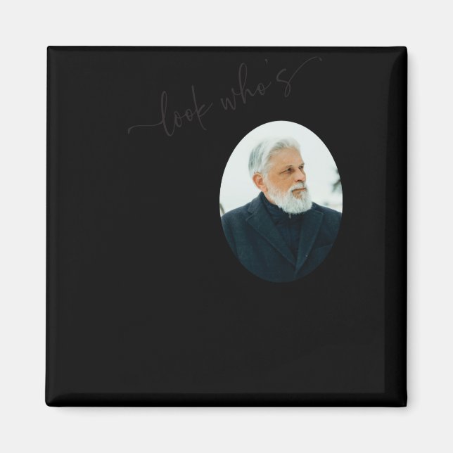 Funny Look Whos 80 Stylish 80th Birthday  Magnet (Vorne)