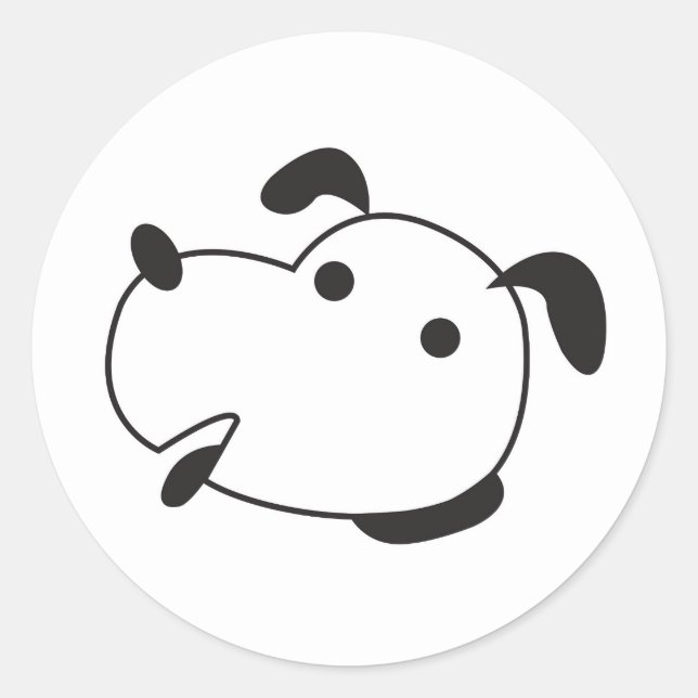 Funny Looking Dog Sticker (Vorderseite)