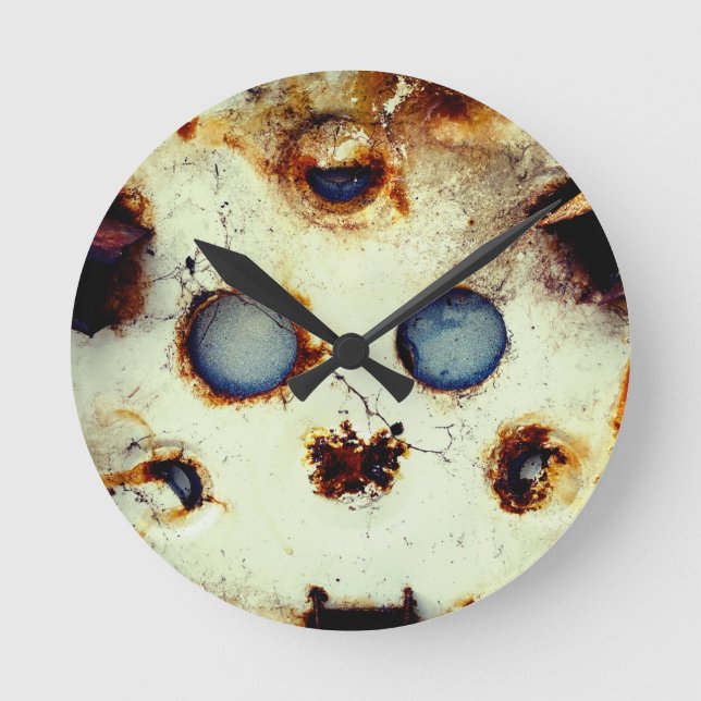 Funny Looking Rusty Abandoned Object Runde Wanduhr (Vorderseite)