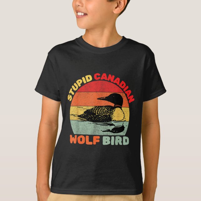 Funny Loon Bird Humor Stud Canadian Wolf Bird  T-Shirt (Vorderseite)
