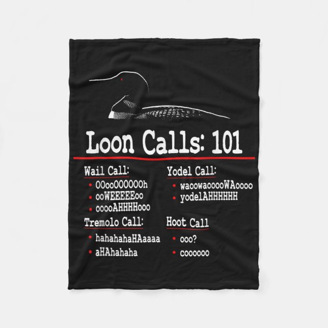 Funny - Loon Calls - Common Loon - Loon Calls 101 Fleecedecke (Vorderseite)