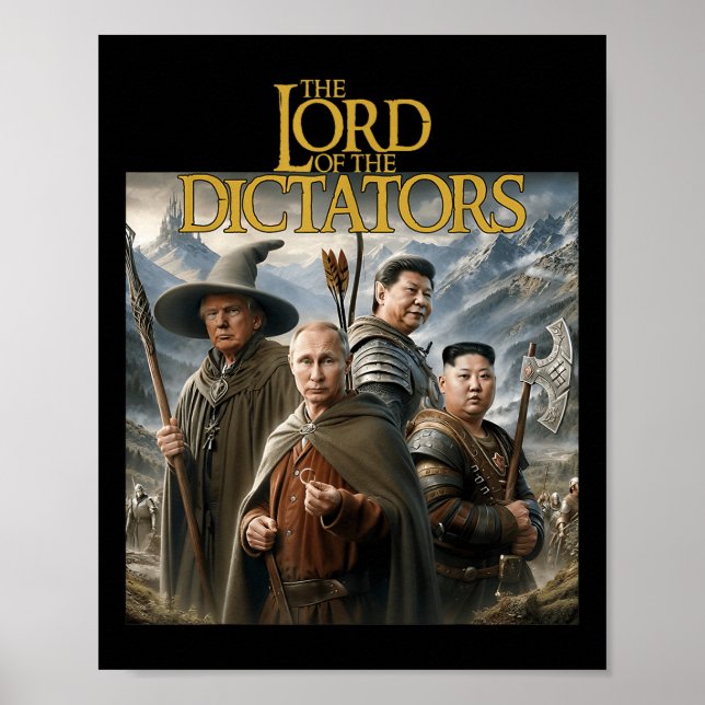 Funny Lord Dictators Anti Putin Trump Kim Jong-un Poster (Vorne)