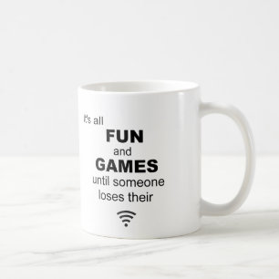 Funny Losing WiFi Internet - Weiß Kaffeetasse