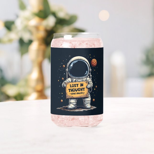 Funny Lost in Thought Astronaut Space Illustration Dosenglas (Insitu (Hochzeit))