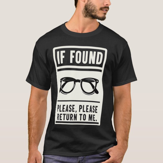 Funny Lost Vermisste Brillen Spaß T-Shirt (Vorderseite)