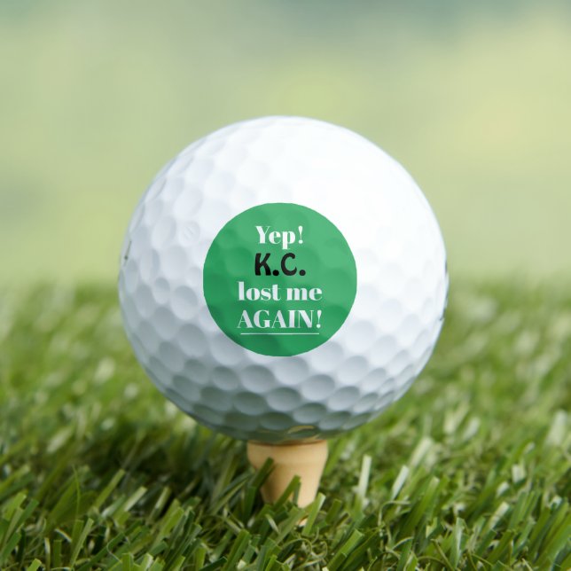 Funny Lost wieder Personalisiert Golfball (Insitu T-Shirt)