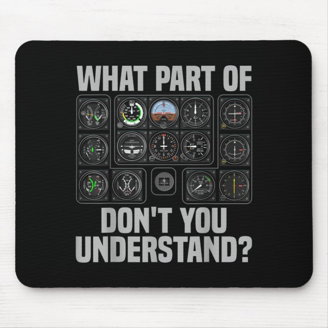 Funny Lot Design For Men Women Airplane Airline Lo Mousepad (Vorne)