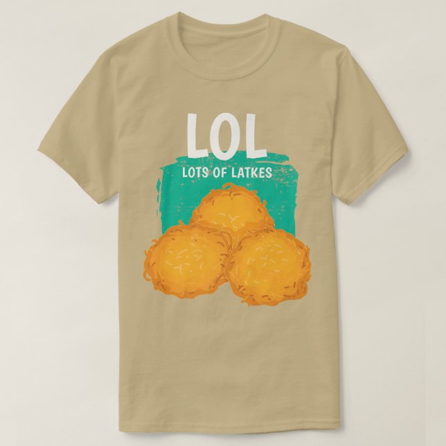 Funny Lots Of Latkes Traditional Jewish Hanukkah  T-Shirt (Design vorne)