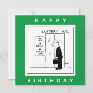 Funny Lottery Choice Lift Cartoon Karte