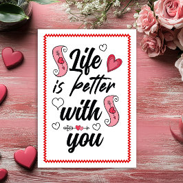 Funny Love Quote Valentine Card for Him Sketch Sty Feiertagskarte