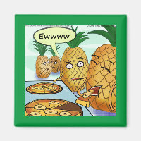 Funny LTCartoons Ananas Pizza Comic Kühlschrank