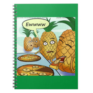 Funny LTCartoons Pineapple Pizza Comic Notizblock
