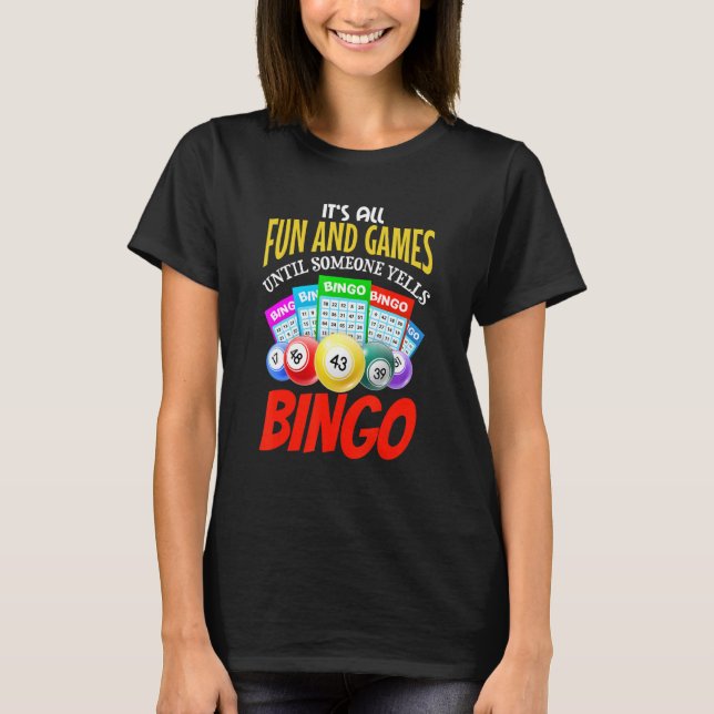 funny lucky Bingo Outfit for Gambling Fans Retirem T-Shirt (Vorderseite)