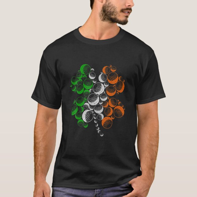 Funny Lucky Golf Kleeblatts St Patricks Day Sports T-Shirt (Vorderseite)