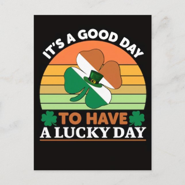 Funny Lucky Goose St Patricks Day Design Postkarte (Vorderseite)